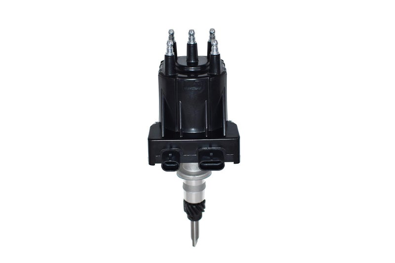 A-Team Performance EST Ignition Distributor - 4-Cyl Cap Rotor Kit, Ignition Coil & 455 Key - Compatible with Mercruiser, Chevy & Volvo Penta, Replaces J1171 & 590454 - Black Cap, Pack of 1 - Image 1